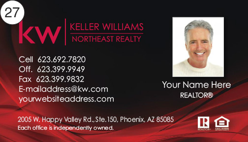 Keller Williams Business Card front 27